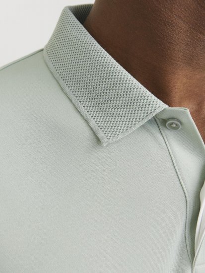 Jack & Jones Rodney Short Sleeve Polo Aqua Gray - Поло тениски - мъжки тениски с яка големи размери
