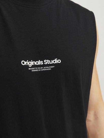 Jack & Jones VESTERBRO Sleeveless T-Shirt Black - Тениски - мъжки тениски големи размери