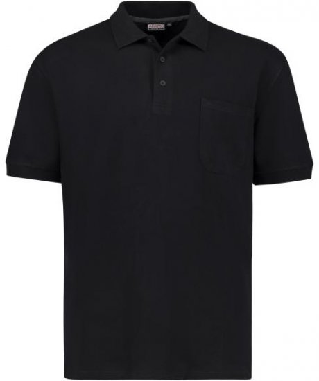 Adamo 139311 Poloshirt RF Black - Поло тениски - мъжки тениски с яка големи размери