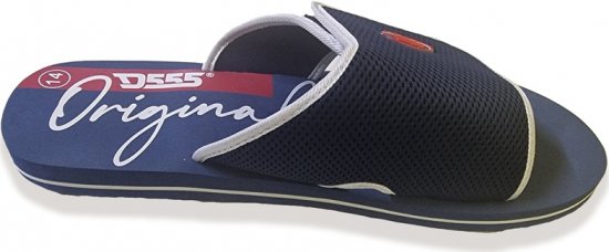 D555 DRAKE Slippers With Velcro Fastening Navy - Мъжки oбувки 40-52 - 