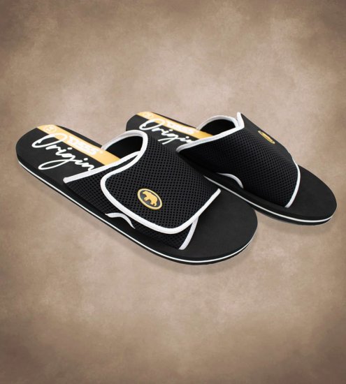 D555 DRAKE Slippers With Velcro Fastening Black - Мъжки oбувки 40-52 - 
