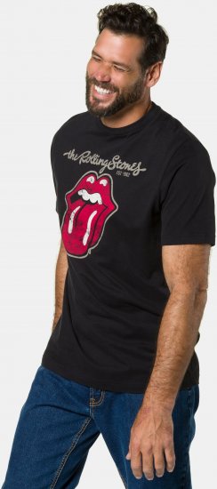 JP1880 Rolling Stones Graphic Band Comfort Fit T-Shirt Black - Тениски - мъжки тениски големи размери