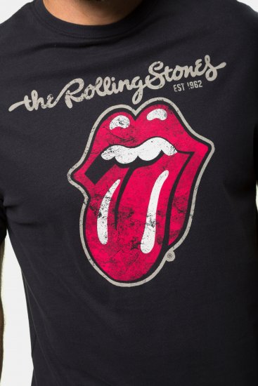 JP1880 Rolling Stones Graphic Band Comfort Fit T-Shirt Black - Тениски - мъжки тениски големи размери