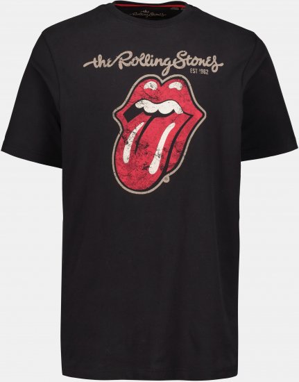 JP1880 Rolling Stones Graphic Band Comfort Fit T-Shirt Black - Тениски - мъжки тениски големи размери