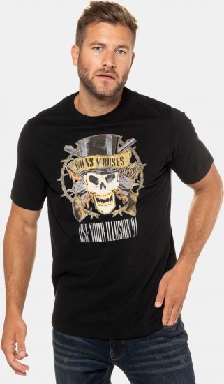 JP1880 Guns N’ Roses Skull Comfort Fit Band T-Shirt Black - Тениски - мъжки тениски големи размери