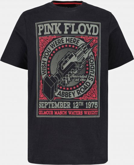 JP1880 Pink Floyd Retro Graphic Comfort Fit Band T-Shirt Black - Тениски - мъжки тениски големи размери