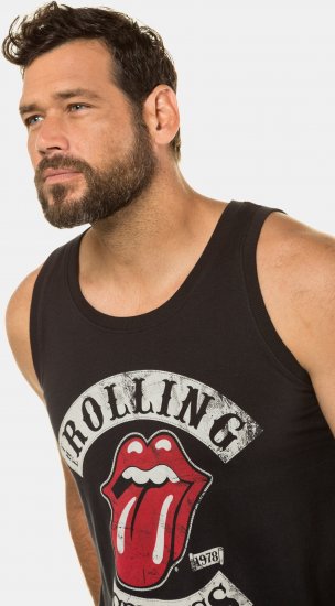 JP1880 Rolling Stones Graphic Band Tank Top Black - Тениски - мъжки тениски големи размери