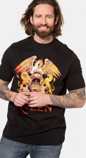 JP1880 Queen Graphic Comfort Fit Band T-Shirt Black - Тениски - мъжки тениски големи размери