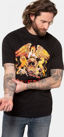 JP1880 Queen Graphic Comfort Fit Band T-Shirt Black - Тениски - мъжки тениски големи размери