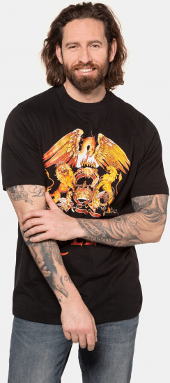 JP1880 Queen Graphic Comfort Fit Band T-Shirt Black - Тениски - мъжки тениски големи размери