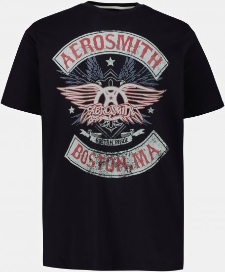 JP1880 Aerosmith Graphic Comfort Fit Band T-Shirt Black - Тениски - мъжки тениски големи размери