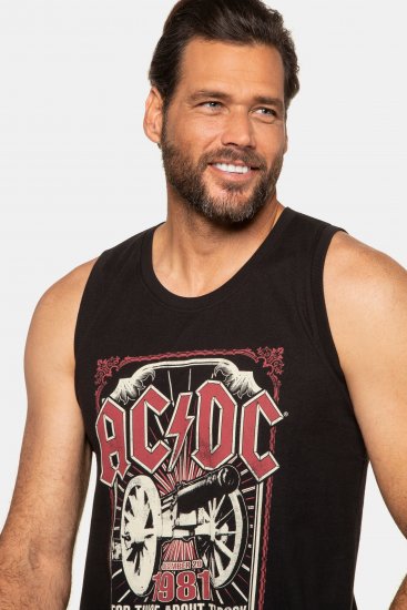 JP1880 AC/DC Graphic Band Tank Top Black - Тениски - мъжки тениски големи размери