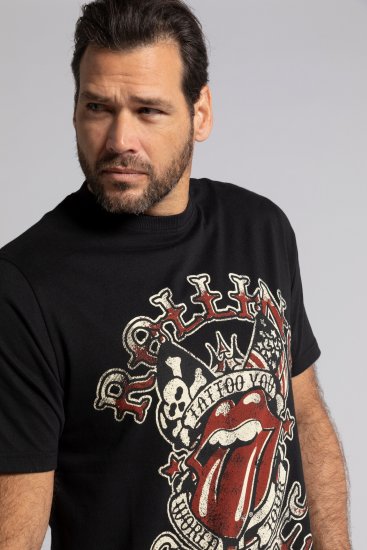 JP1880 Rolling Stones Graphic Comfort Fit Band T-Shirt Black - Тениски - мъжки тениски големи размери