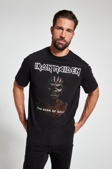 JP1880 Iron Maiden Graphic Band T-Shirt Black - Тениски - мъжки тениски големи размери
