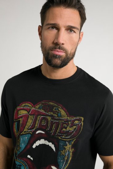 JP1880 Rolling Stones Graphic Band T-Shirt Black - Тениски - мъжки тениски големи размери