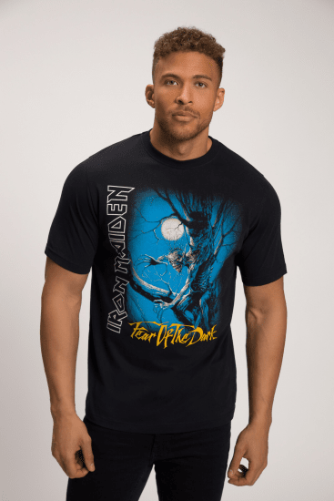 JP1880 Iron Maiden Graphic Comfort Fit Band T-Shirt Black - Тениски - мъжки тениски големи размери
