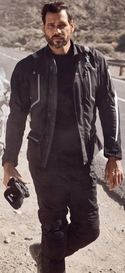 JP1880 Sporty Touring Motorcycle Jacket Black - Мотоциклетно облекло в плюс размери - Мотоциклетно облекло в големи размери за мъже
