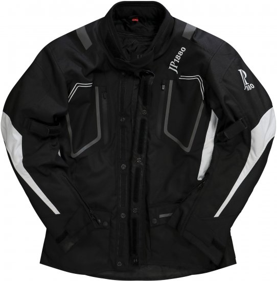 JP1880 Sporty Touring Motorcycle Jacket Black - Мотоциклетно облекло в плюс размери - Мотоциклетно облекло в големи размери за мъже