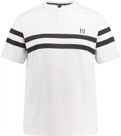  JP1880 Henley Tennis T-Shirt Snow White - Спортни дрехи & Връхно облекло - мъжки спортни екипи големи размери