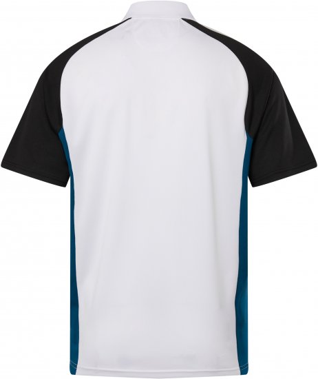 JP1880 FLEXNAMIC® QuickDry Tennis Polo Black-White-Blue - Спортни дрехи & Връхно облекло - мъжки спортни екипи големи размери