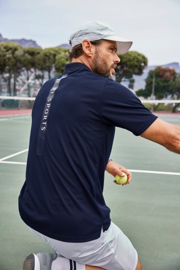 JP1880 FLEXNAMIC® QuickDry Tennis Polo Dark Navy - Спортни дрехи & Връхно облекло - мъжки спортни екипи големи размери