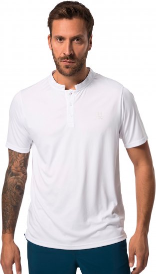 JP1880 Henley QuickDry Tennis T-Shirt Snow White - Спортни дрехи & Връхно облекло - мъжки спортни екипи големи размери
