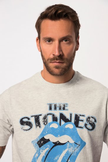 JP1880 Rolling Stones Graphic Comfort Fit Band T-Shirt Light Grey - Тениски - мъжки тениски големи размери