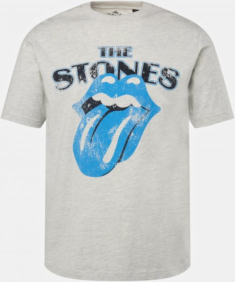 JP1880 Rolling Stones Graphic Comfort Fit Band T-Shirt Light Grey - Тениски - мъжки тениски големи размери