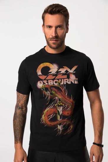 JP1880 Ozzy Osbourne Graphic Band T-Shirt Black - Тениски - мъжки тениски големи размери