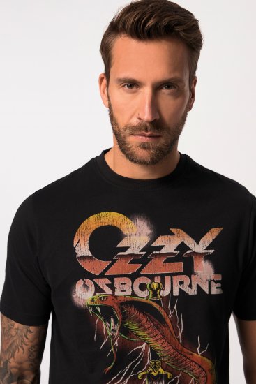JP1880 Ozzy Osbourne Graphic Band T-Shirt Black - Тениски - мъжки тениски големи размери