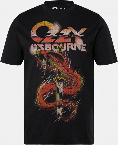 JP1880 Ozzy Osbourne Graphic Band T-Shirt Black - Тениски - мъжки тениски големи размери
