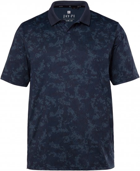 JP1880 Jay-Pi QuickDry AOP Golf Polo Shirt Navy Blue - Поло тениски - мъжки тениски с яка големи размери