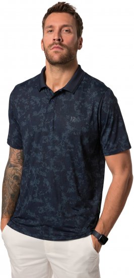 JP1880 Jay-Pi QuickDry AOP Golf Polo Shirt Navy Blue - Поло тениски - мъжки тениски с яка големи размери
