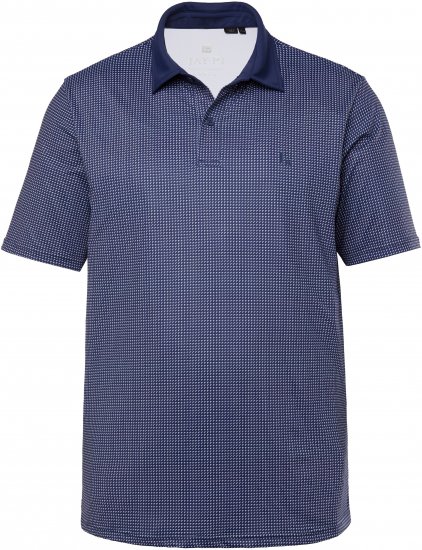 JP1880 Jay-Pi QuickDry Small Print Golf Polo Shirt Navy Blue - Поло тениски - мъжки тениски с яка големи размери
