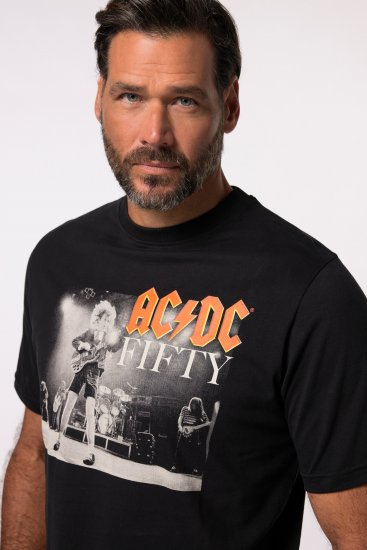 JP1880 AC/DC 50th Anniversary Band Photo T-Shirt Black - Тениски - мъжки тениски големи размери