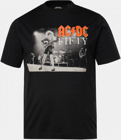 JP1880 AC/DC 50th Anniversary Band Photo T-Shirt Black - Тениски - мъжки тениски големи размери