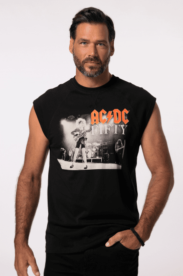 JP1880 AC/DC 50th Anniversary Band Photo Tank Top Black - Тениски - мъжки тениски големи размери