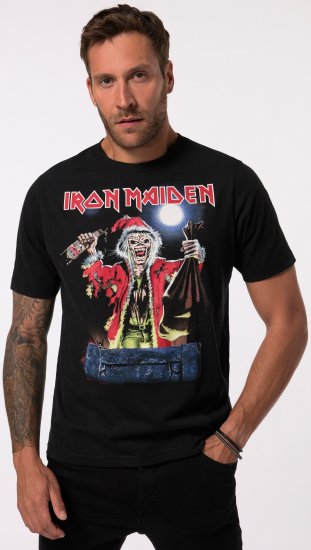 JP1880 Iron Maiden X-Mas Eddie Band T-Shirt Black - Тениски - мъжки тениски големи размери