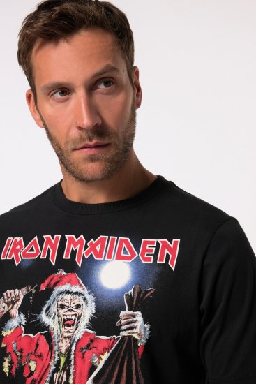 JP1880 Iron Maiden X-Mas Eddie Band T-Shirt Black - Тениски - мъжки тениски големи размери