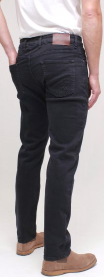Kam Jeans Bens Embossed Reg Fit Jeans Blue-Black - Дънки и панталони - мъжки Дънки и панталони големи размери