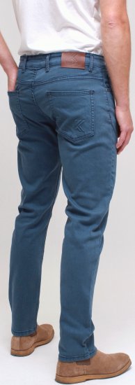 Kam Jeans Bens Embossed Reg Fit Jeans Smokey Blue - Дънки и панталони - мъжки Дънки и панталони големи размери