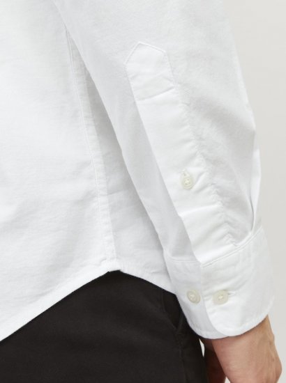 Jack & Jones Brook Oxford Long Sleeve Shirt White - Ризи - мъжки ризи големи размери