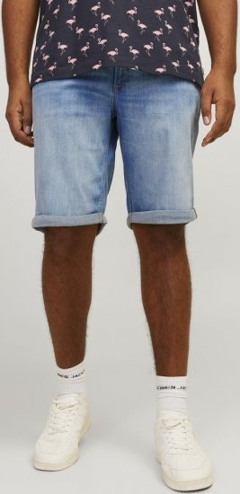 Jack & Jones Rick Original Shorts Blue Denim - Шорти - мъжки къси панталони големи размери