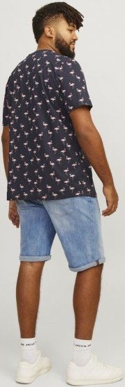 Jack & Jones Rick Original Shorts Blue Denim - Шорти - мъжки къси панталони големи размери