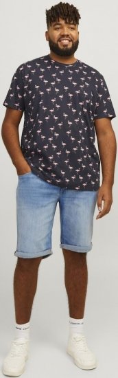 Jack & Jones Rick Original Shorts Blue Denim - Шорти - мъжки къси панталони големи размери