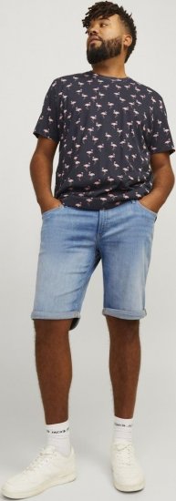 Jack & Jones Rick Original Shorts Blue Denim - Шорти - мъжки къси панталони големи размери