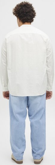 Jack & Jones Breeze Poplin Long Sleeve Shirt White - Ризи - мъжки ризи големи размери