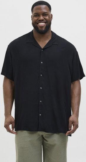 Jack & Jones Jeff Resort Shirt Black - Ризи - мъжки ризи големи размери