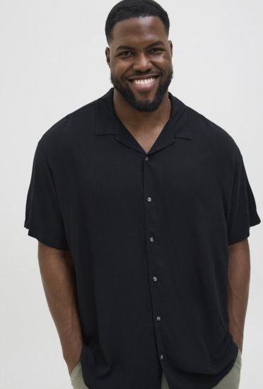 Jack & Jones Jeff Resort Shirt Black - Ризи - мъжки ризи големи размери