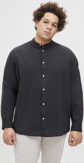 Jack & Jones Breeze Poplin Long Sleeve Shirt Black - Ризи - мъжки ризи големи размери